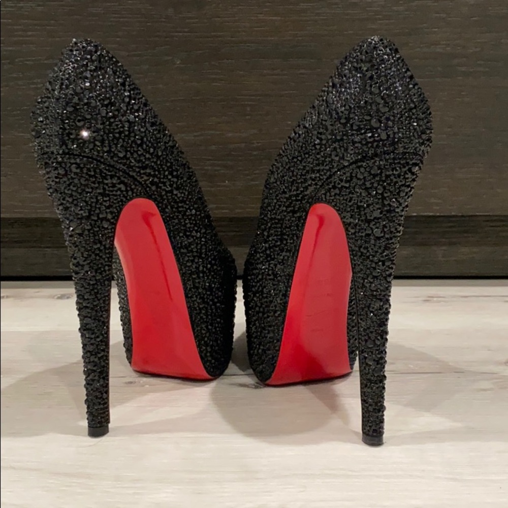 38.5 Louboutin Daffodile Strass 160 Pumps - Picture 3 of 9